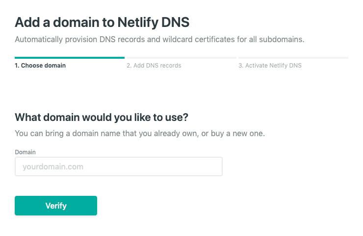 Add domain to Netlify