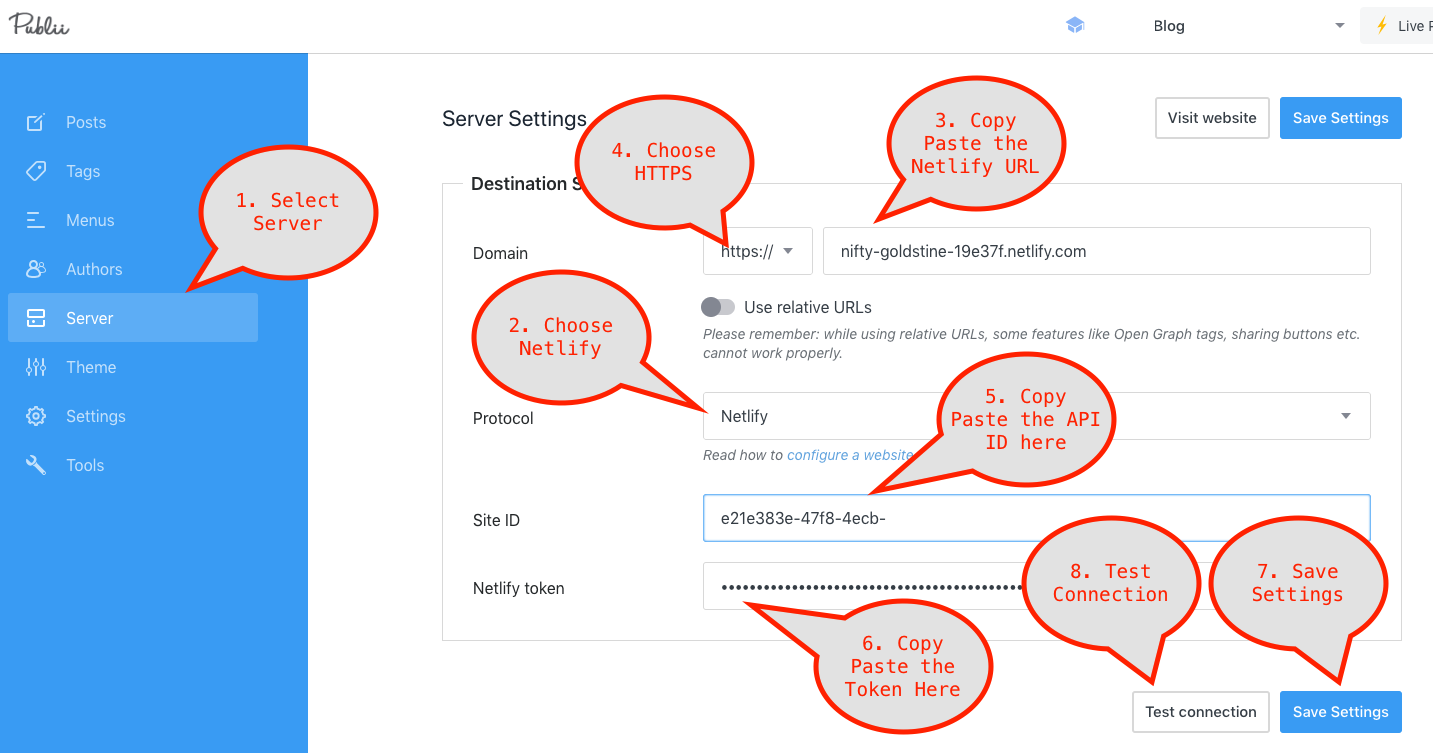 Netlify Specific Settings for Server