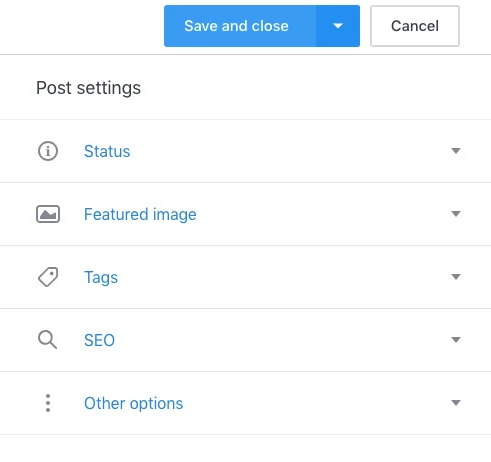 Post Properties Tweaks