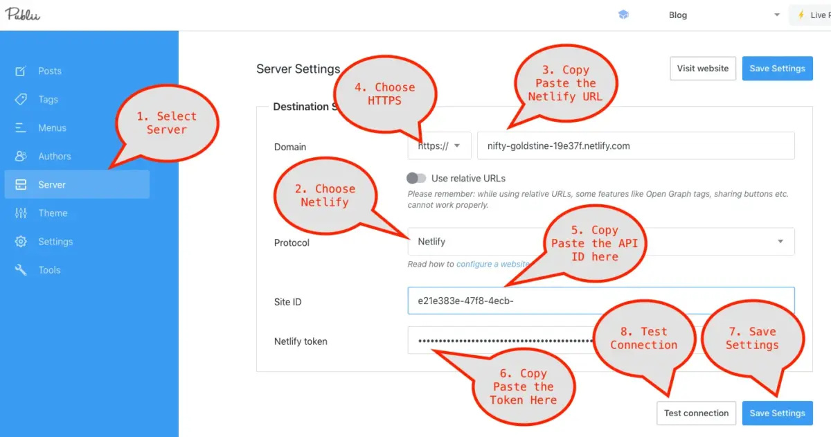 Netlify Specific Settings for Server