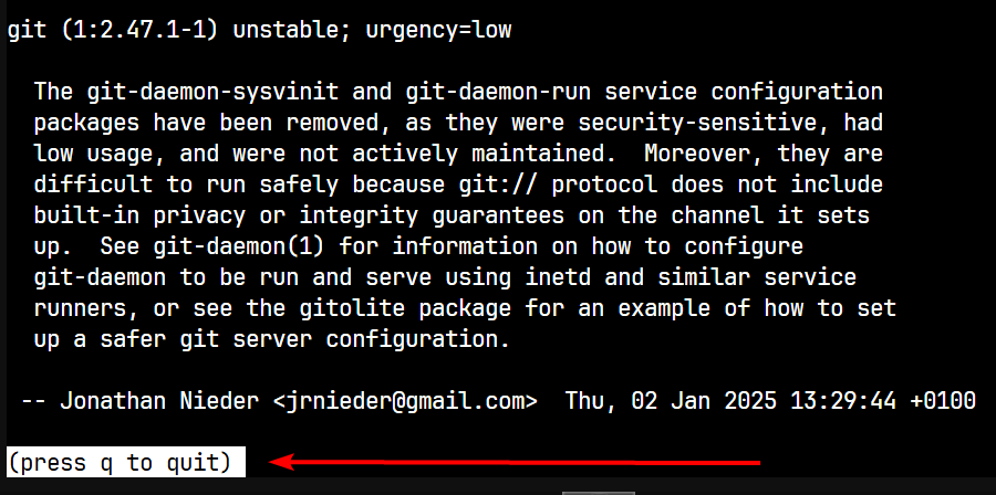 Git update notes: git-daemon security changes.