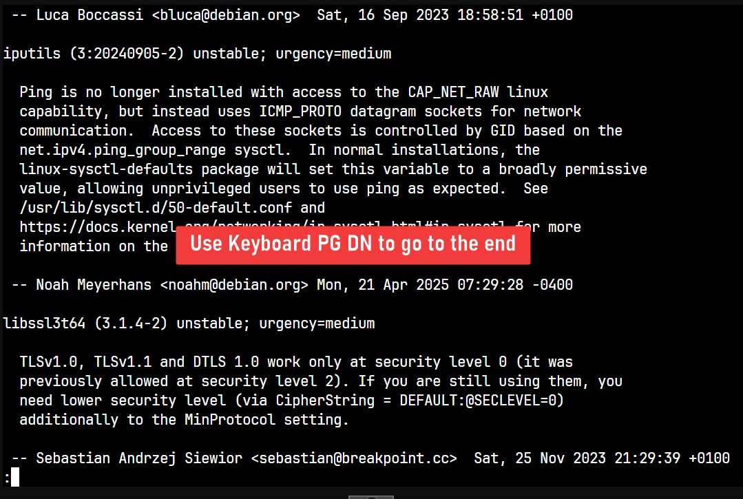 Linux terminal output about ping configuration.